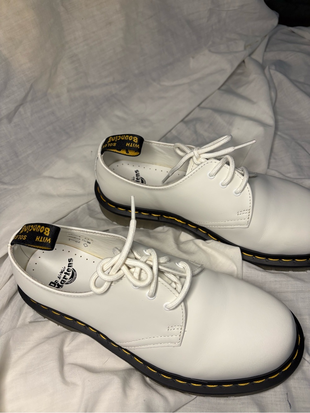 Dr. Martens NWOT Air Wair White 1461 ICED with Bouncing Soles